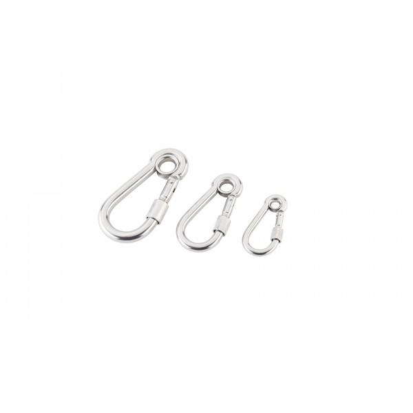 Divemarine Stainless steel spring hook with thimble and screw 60mm