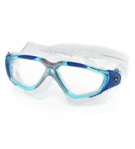 Aqua Sphere Vista Swim Goggles Aqua Blue Silver - Clear Lens 