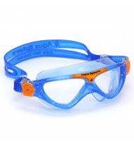 Aqua Sphere Vista Junior Swim Goggles Blue Orange - Clear Lens