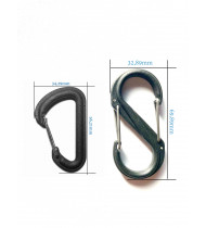 Divemarine Kit Black Nylon Snap Hooks, Fiber Glass reinforced, SS Lock