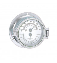Thermo-Hygrometer Silver 75mm