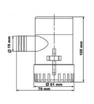 Tauchbare Bilgepumpe Vortex 550/GPH - 2080 lt/H 12V