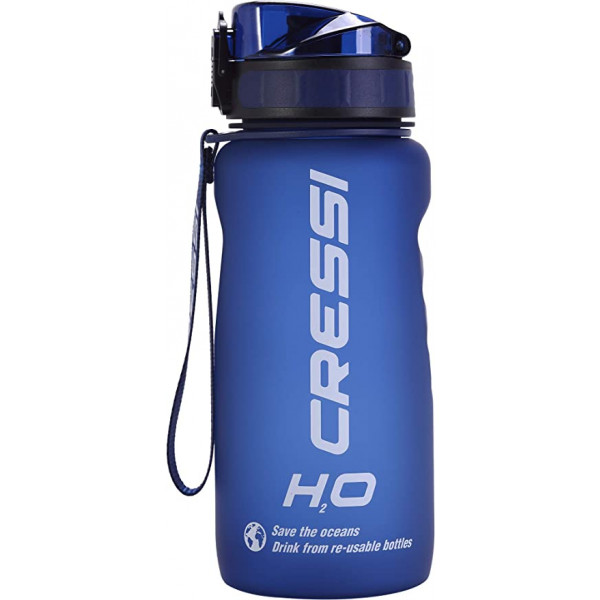 Cressi Water Bottle H2O Frosted 600ml Blue