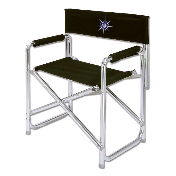 Anodized aluminium director's folding chair