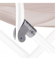 Folding seat Venus white aluminium, ecru colour
