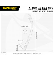 Cressi Alpha Ultra Dry Snorkel Black