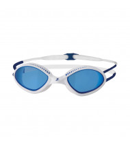 Zoggs Tiger Swim Goggles White/Blue - Tinted Blue Lens