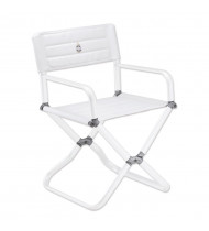 Chaise pliante à profil ovale, blanche