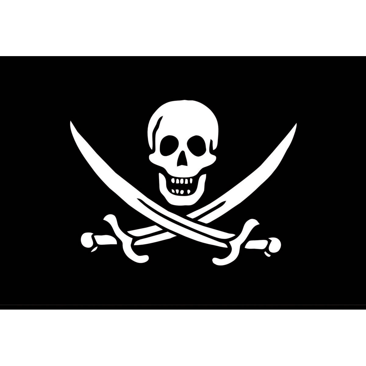 G128 Piratenflagge Jolly Roger Bones | 50,8 x 76,2 cm | ToughWeave Serie  bestickt 300D Polyester | Neuheit Flagge, gesticktes Design, für drinnen  und